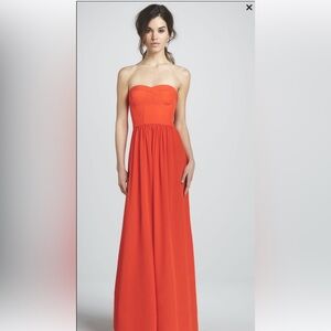 Rebecca Taylor silk strapless corset gown